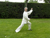 Postura Sostener la fusta en la forma de Tai Chi Chi Kung